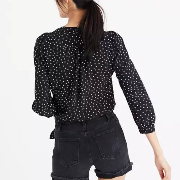 Madewell Tops - NWOT Madewell Star Scatter Tie-Neck Top